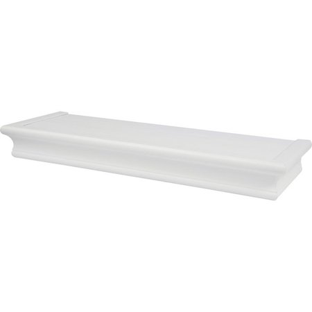 HIGH & MIGHTY 2 in. H X 18 in. W X 6 in. D White Wood Floating Shelf, 2PK 515604